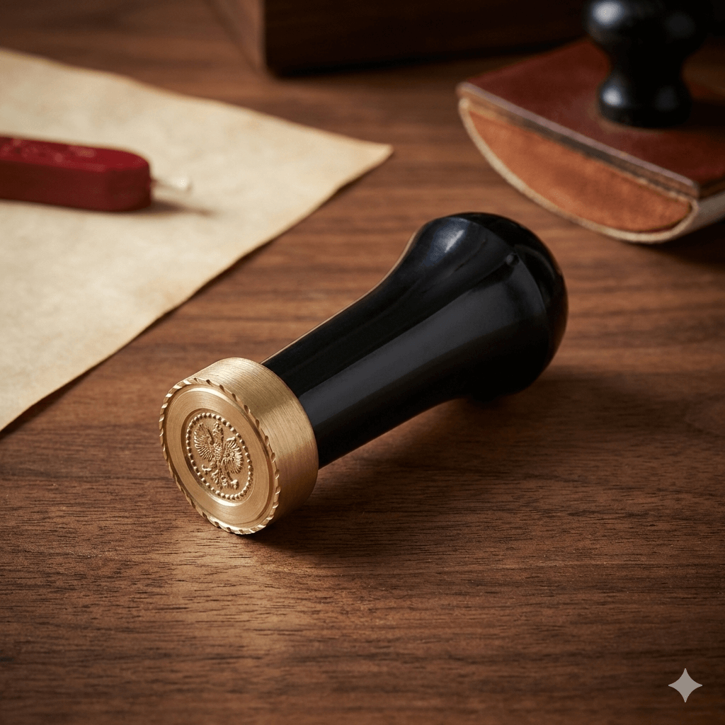 Odznaczenie w czerwono-złotej oprawie