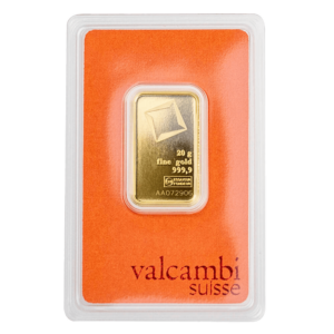 Sztabka Złota - Valcambi - 20 g