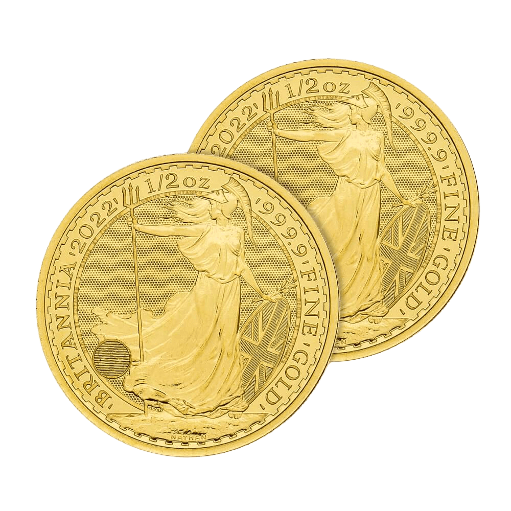Zestaw 2 x Britannia 1/2 oz – Złota moneta bulionowa