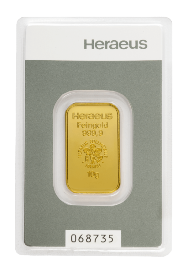 Sztabka Złota – Heraeus – 10 g