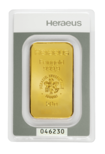 Sztabka Złota - Heraeus - 50 g