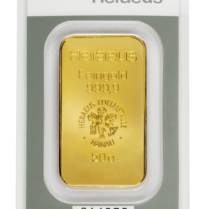 Sztabka Złota - Heraeus - 50 g