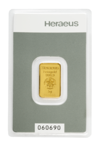 Sztabka Złota - Heraeus - 5 g