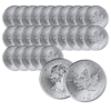 Zestaw 25 x Liść Klonowy 1 oz - Srebrna moneta bulionowa