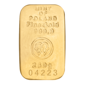 Sztabka Złota – Mennica Polska – 250 g (odlewana)