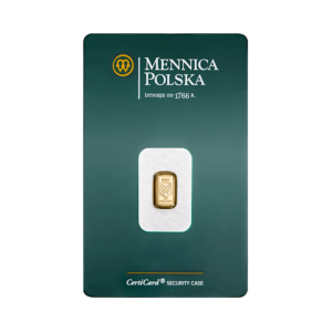 Sztabka Złota - Mennica Polska - 1 g