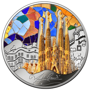 Kolorowy świat Gaudiego II, 1000 franków CFA, rewers