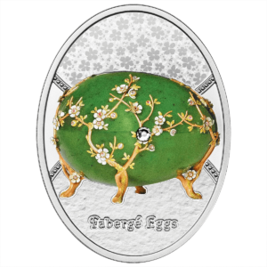 Jajo z gałązką jabłoni, 1 dolar, Seria: Jaja Faberge, rewers