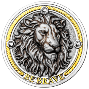 Lew, Be Brave, 1000 franków CFA, rewers