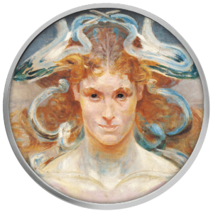 Jacek Malczewski, Meduza, 500 franków CFA, rewers