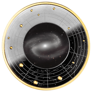 Galaktyka Messier 100 NGC, 500 franków CFA, Seria: Galaktyki, rewers