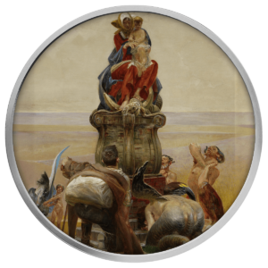 Jacek Malczewski, Adoracja Madonny, 500 franków CFA, rewers