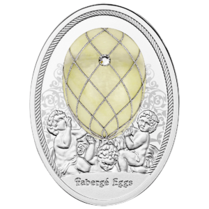 Jajo z diamentową kratką, 1 dolar, Seria: Jaja Faberge, rewers
