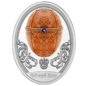 Jajo z brzozy karelskiej, 1 dolar, Seria: Jaja Faberge, rewers