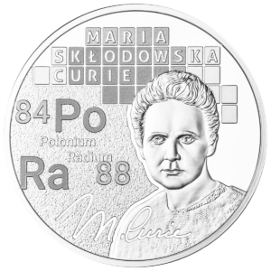 Maria Skłodowska-Curie, 1 dolar, rewers