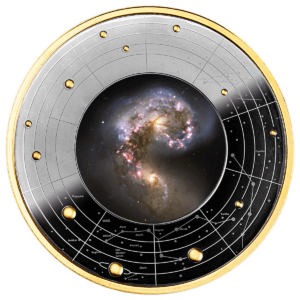 Galaktyka Anteny, 500 franków CFA, Seria: Galaktyki, rewers