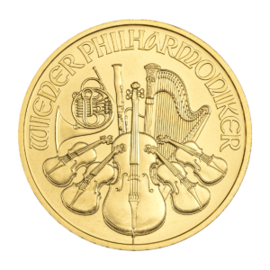 Filharmonicy Wiedeńscy 1/2 oz - Złota moneta bulionowa, rewers