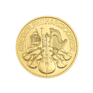 Filharmonicy Wiedeńscy 1/4 oz - Złota moneta bulionowa, rewers