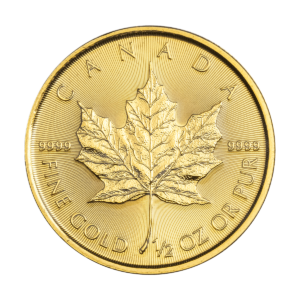 Liść Klonowy 1/2 oz - Złota moneta bulionowa Maple Leaf, awers