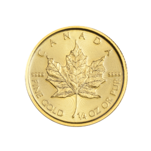 Liść Klonowy 1/4 oz - Złota moneta bulionowa Maple Leaf, awers