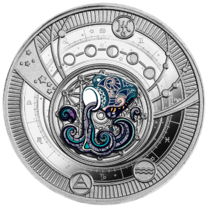 Wodnik, 500 franków CFA, Seria: Znaki Zodiaku, rewers