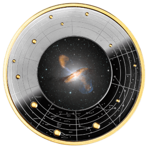 Galaktyka Centaurus A, 500 franków CFA, Seria: Galaktyki, awers