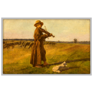 Józef Chełmoński, Owczarek, 500 franków CFA, rewers