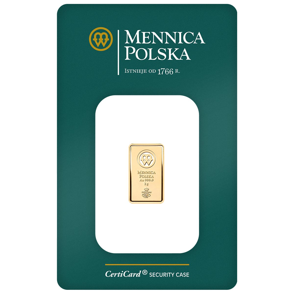 Sztabka Złota - Mennica Polska - 2 g, rewers