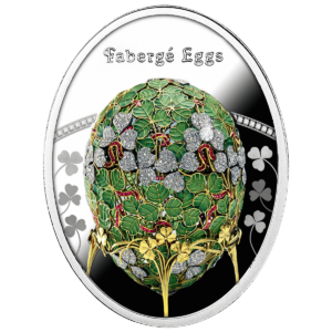 Jajo z listkami koniczyny, 1 dolar, Seria: Jaja Faberge, rewers