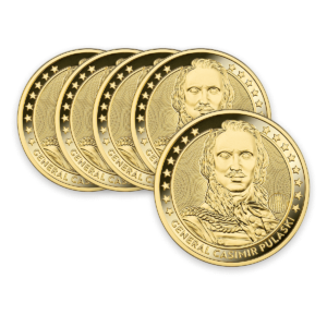 Zestaw 5 x Kazimierz Pułaski – Dukat 1 oz (Nowy Rocznik 2025)