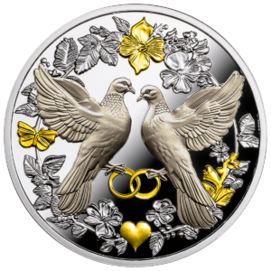 Pamiątka Ślubu, Ślubne Gołąbki, 500 franków CFA, rewers