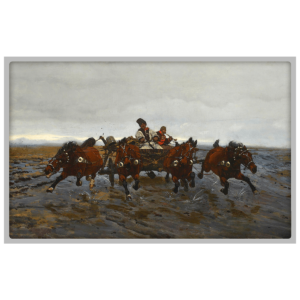 Józef Chełmoński, Czwórka, 500 franków CFA, rewers