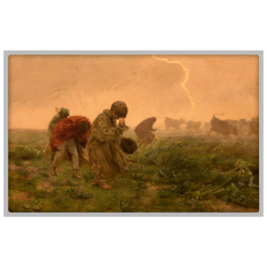 Józef Chełmoński, Burza, 500 franków CFA, rewers