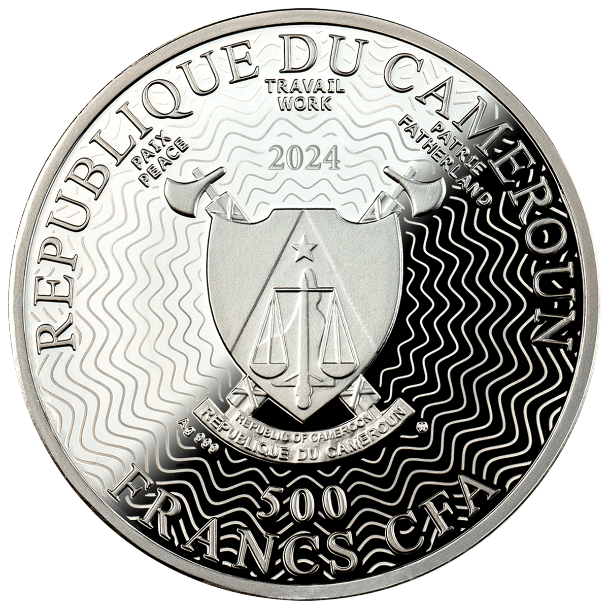 Galaktyka Sombrero, 500 franków CFA, Seria: Galaktyki, awers