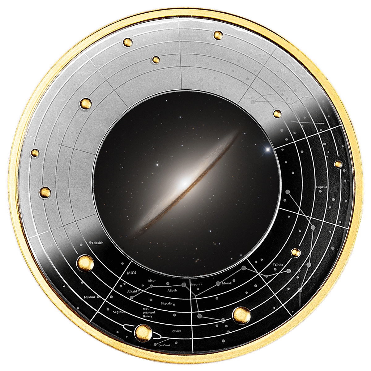 Galaktyka Sombrero, 500 franków CFA, Seria: Galaktyki, rewers