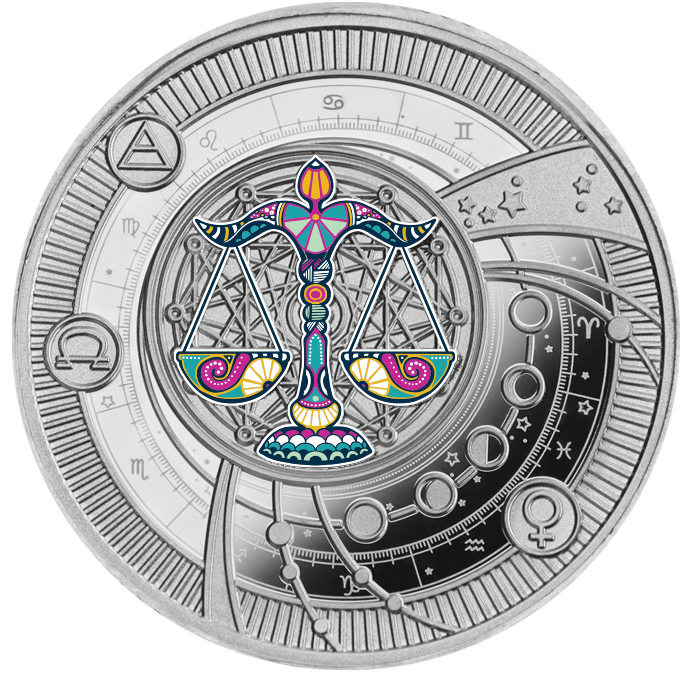 Libra_reverse Waga, 500 franków CFA, Seria: Znaki Zodiaku, rewers