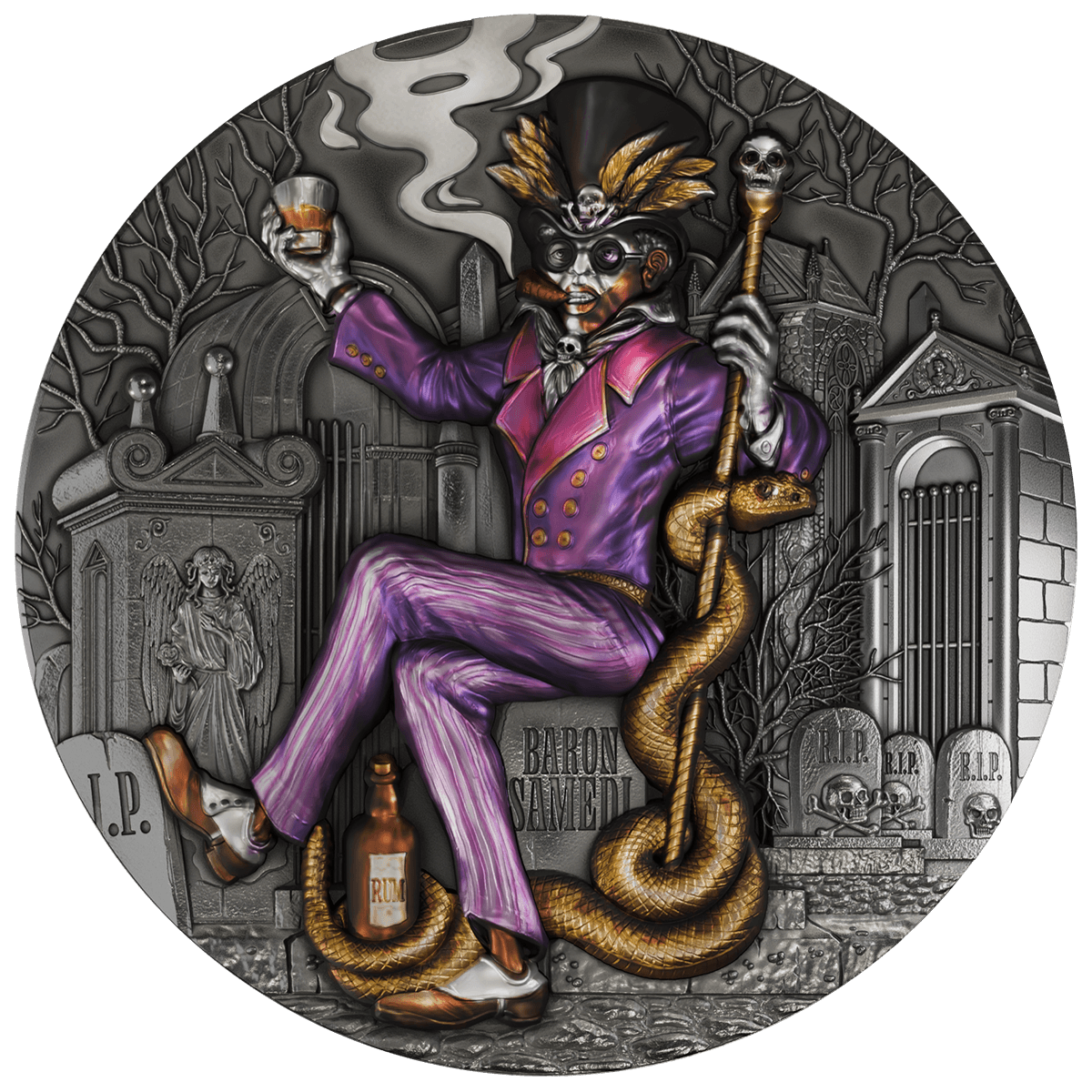 Baron Samedi - reverse Baron Samedi, 2000 franków CFA, rewers