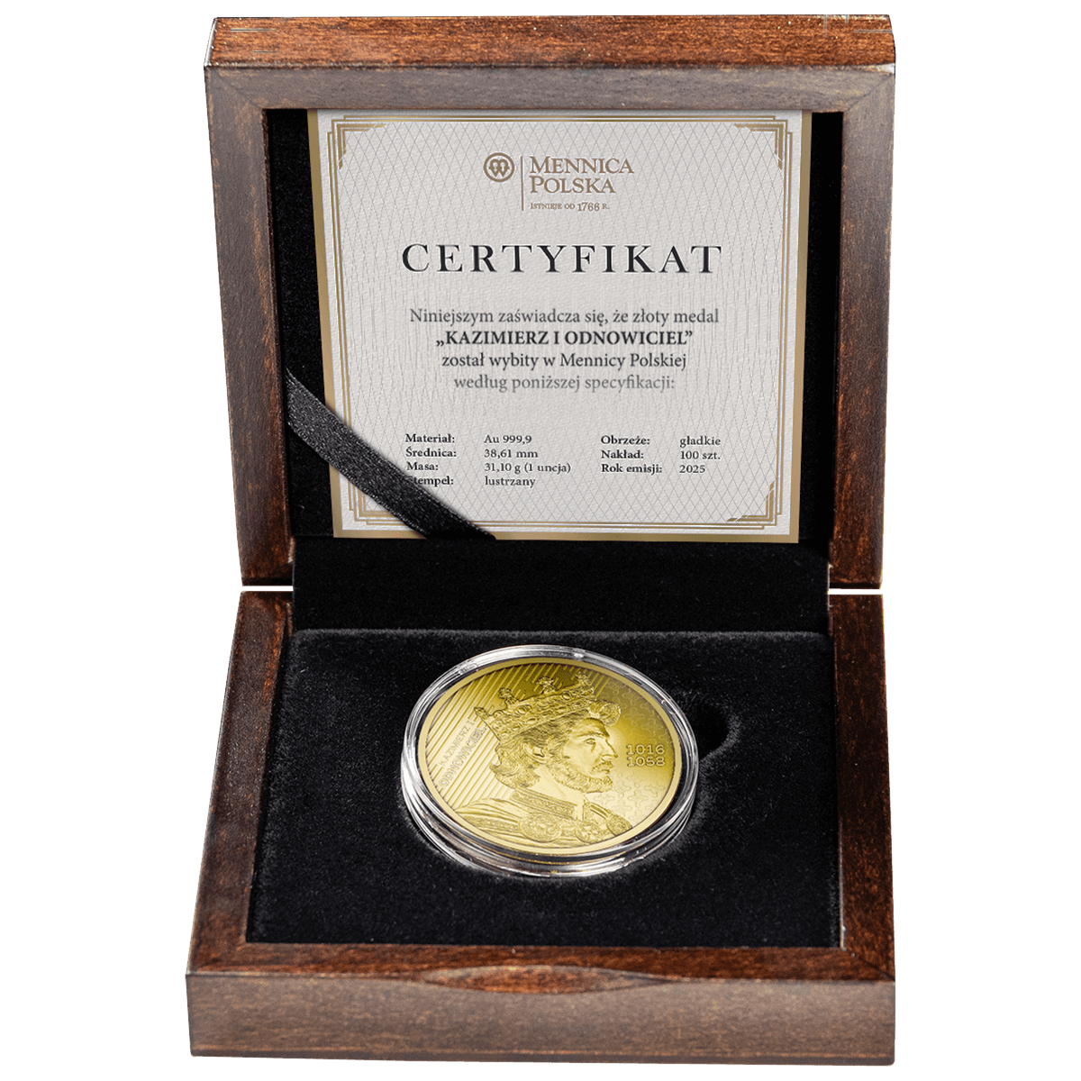 Kazimierz I Odnowiciel - Box WWW Kazimierz I Odnowiciel 1 oz – Limitowana edycja, pudełko