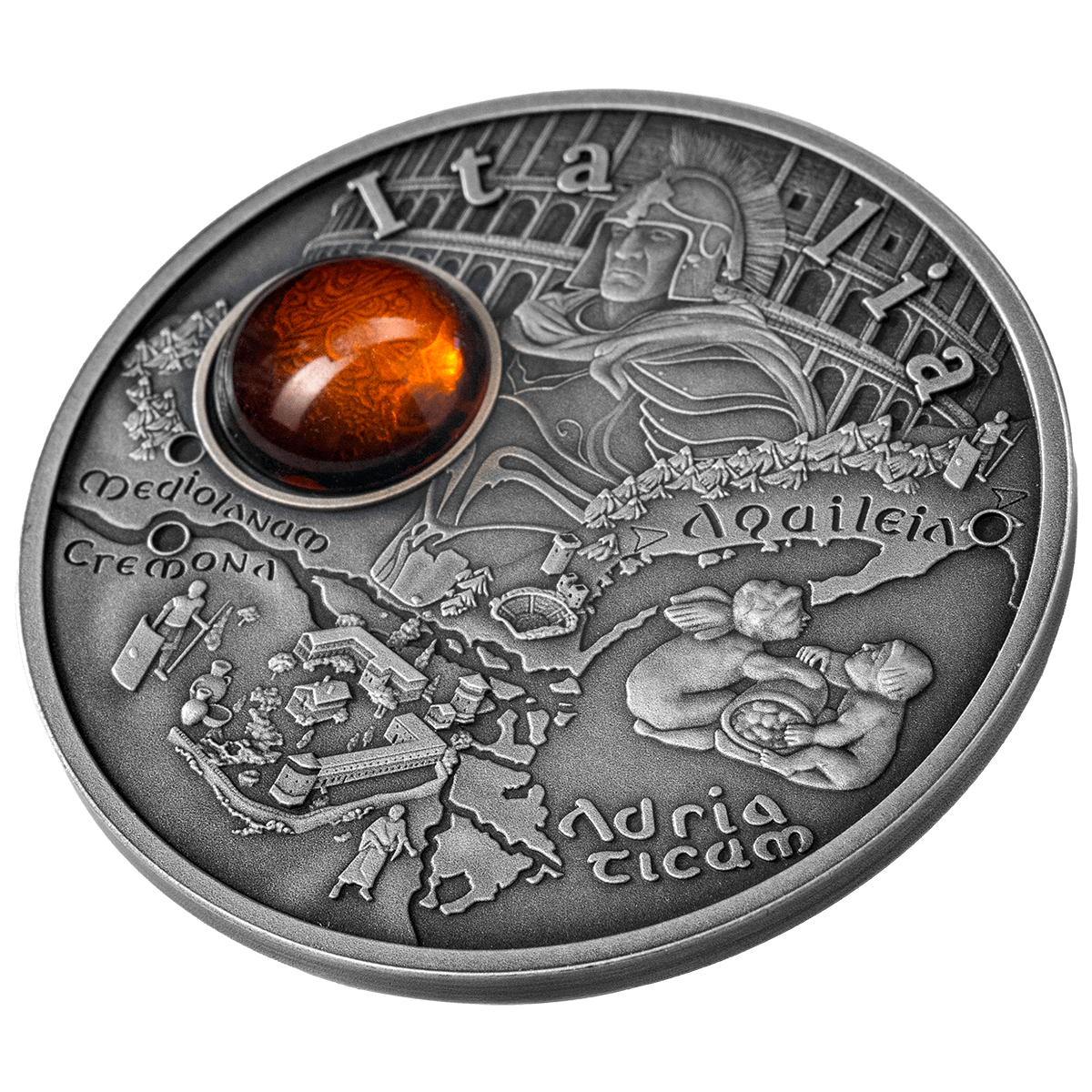 Amber_Route_Italia_reverse2 Italia, 1 dolar, Seria: Szlak Bursztynowy, rewers