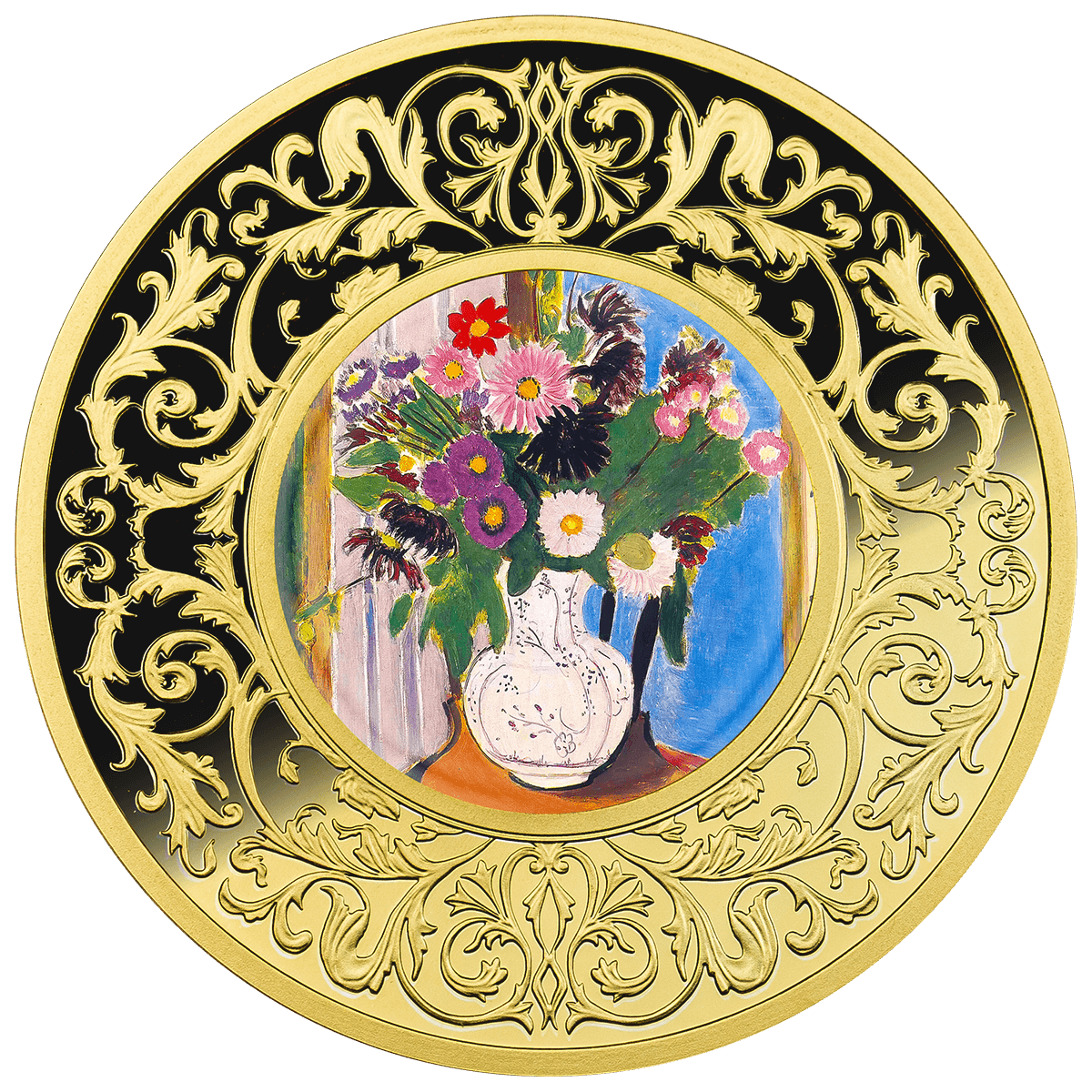 Henri_Matisse_reverse (1) Henri Matisse, Wazon z kwiatami, 500 franków CFA, Seria: Kwiaty w malarstwie, rewers