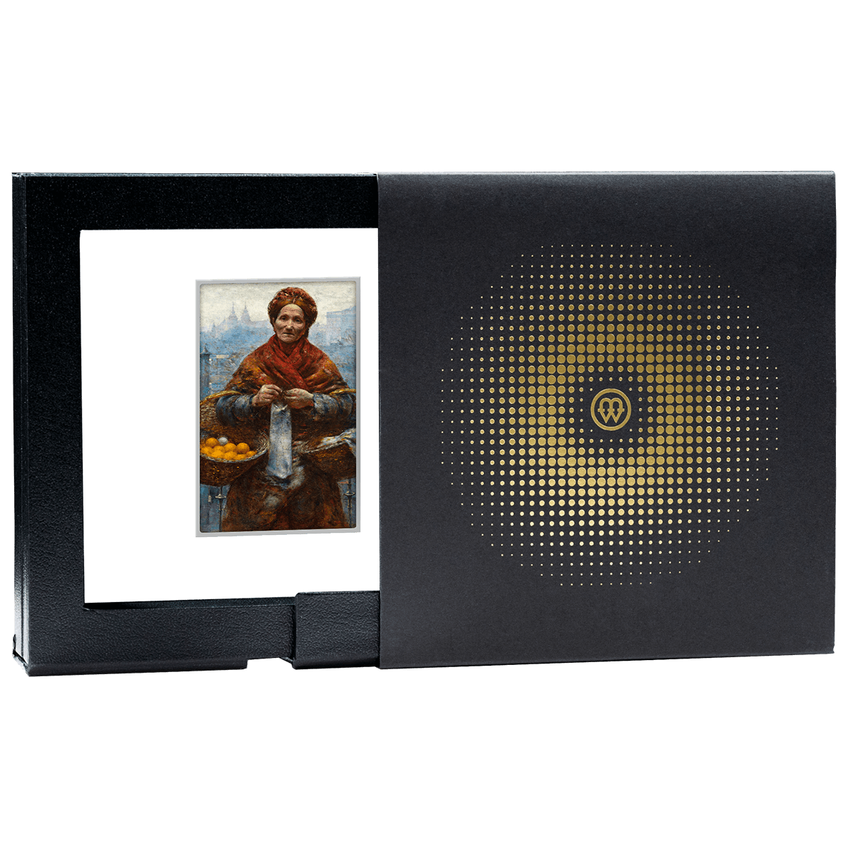 Jewess with Oranges_box Aleksander Gierymski, Żydówka z pomarańczami, 500 franków CFA, pudełko