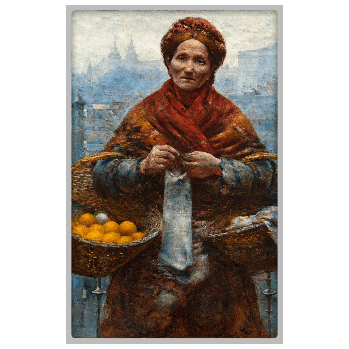 Jewess with Oranges_reverse Aleksander Gierymski, Żydówka z pomarańczami, 500 franków CFA, rewers