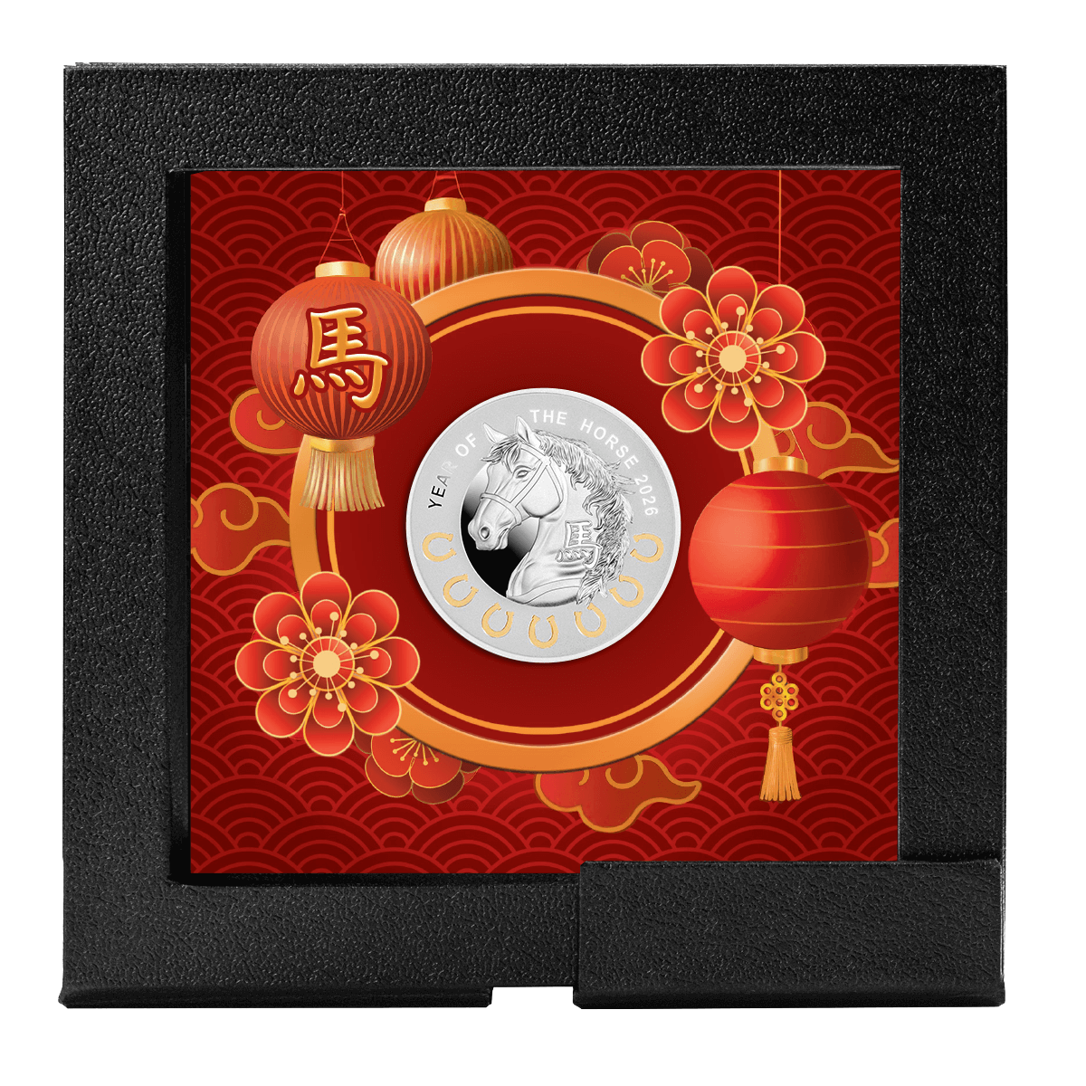 Year of the horse - 7 elements (box) WWW Rok Konia, 1 dolar, Seria: Kalendarz Chiński, pudełko