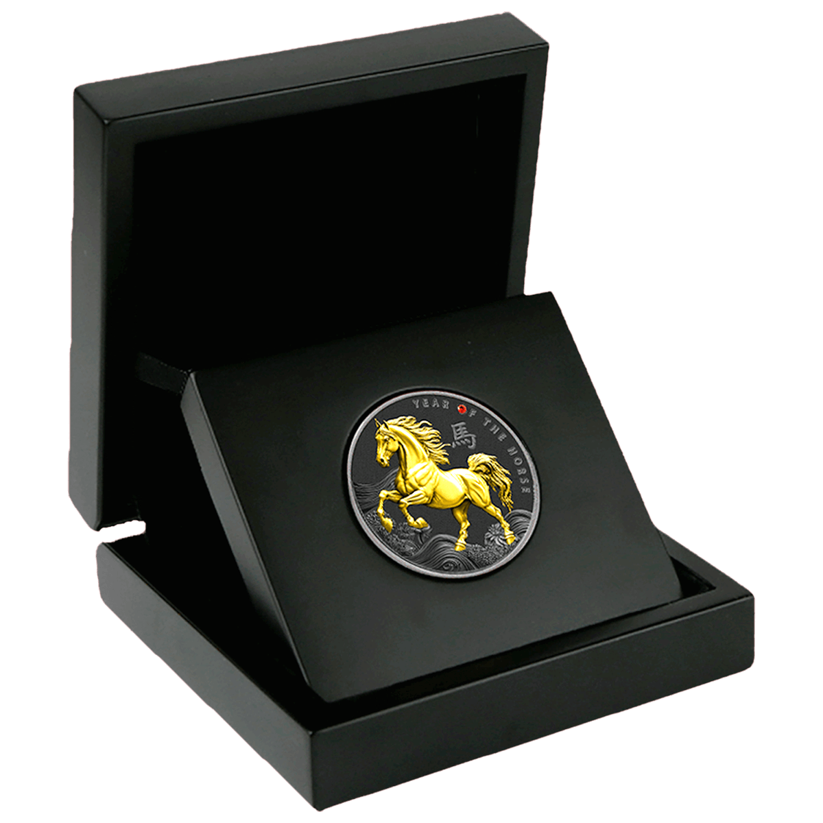 Year of the horse - ruthenium (box) WWW Rok Konia, 500 franków CFA, Seria: Kalendarz Chiński, pudełko