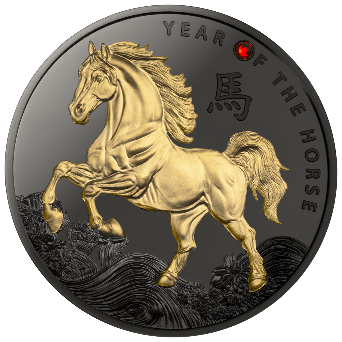 Year of the horse - ruthenium (reverse) WWW Rok Konia, 500 franków CFA, Seria: Kalendarz Chiński, rewers