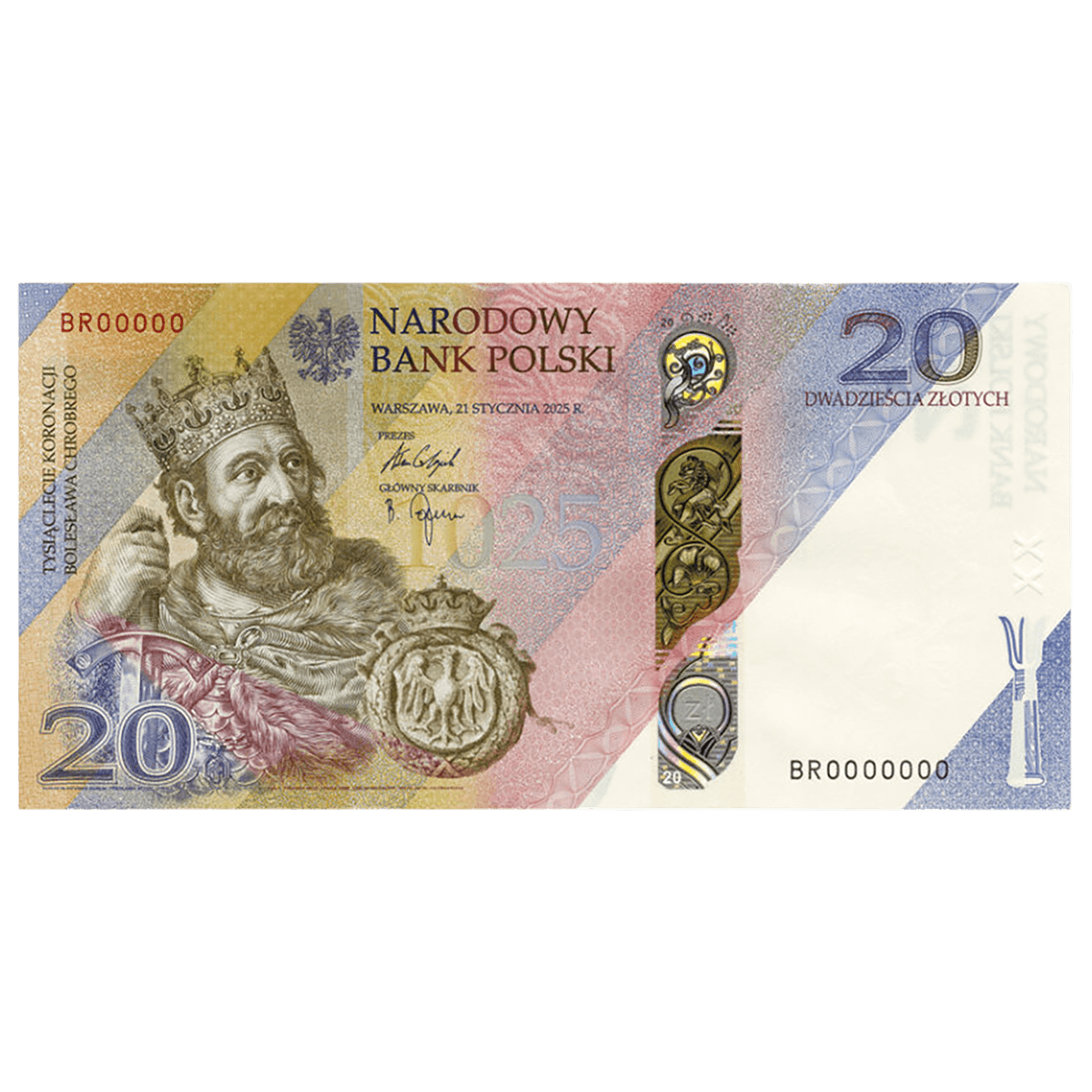 Tysiąclecie koronacji Bolesława Chrobrego, 20 złotych, banknot
