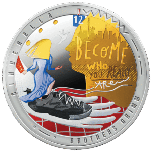 Kopciuszek, 2 dolary, Seria: Baśnie Braci Grimm, rewers