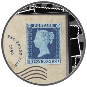 Znaczek Penny Blue, 500 franków CFA, Seria: Najdroższe znaczki świata, rewers