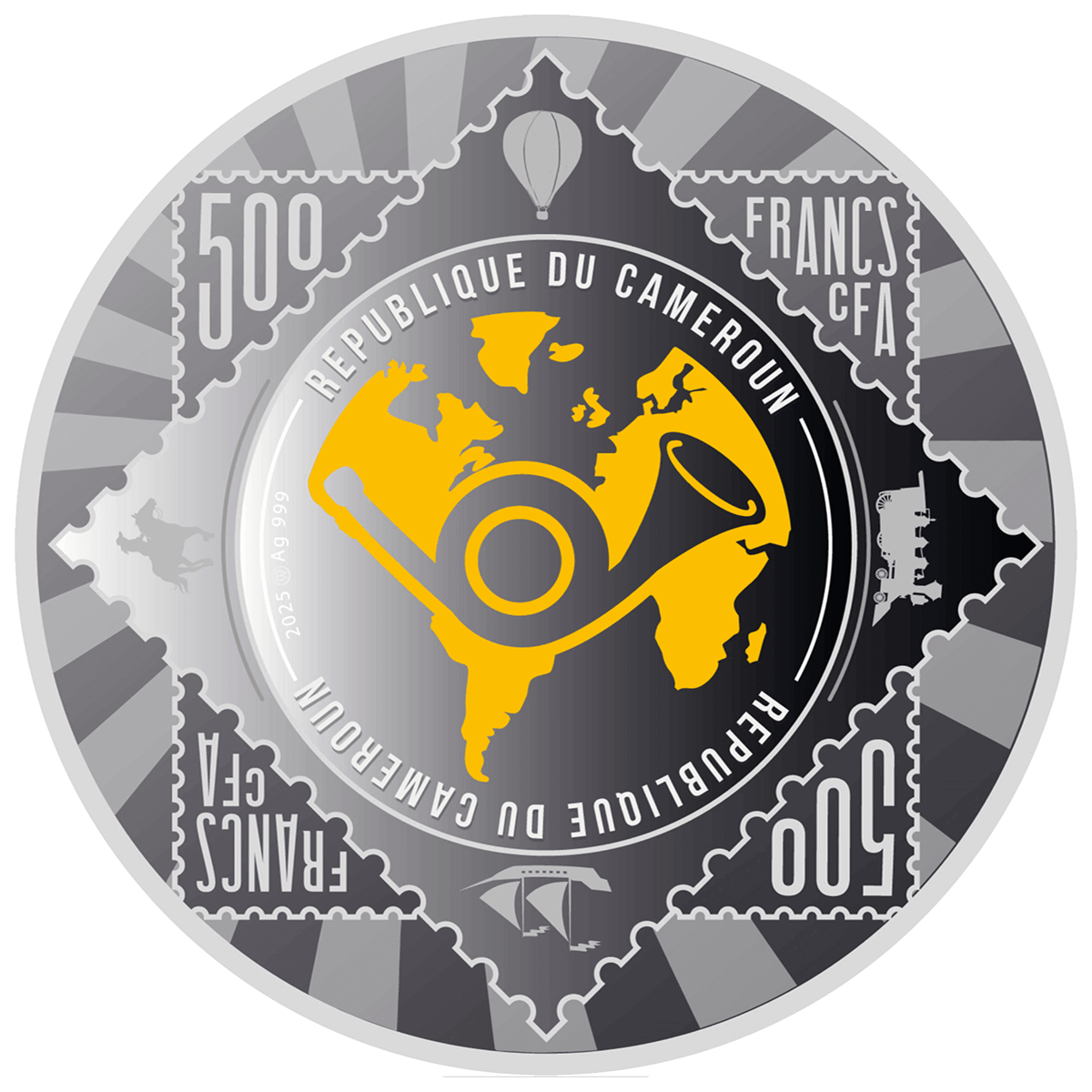 Znaczek Alexandria Blue Boy, 500 franków CFA, Seria: Najdroższe znaczki świata, awers