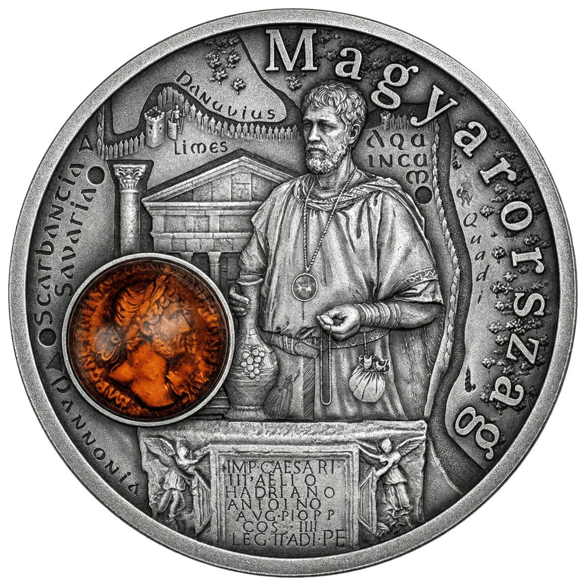 Amber_Route_Magyarorszag_reverse Węgry, 1 dolar, Seria: Szlak Bursztynowy, rewers